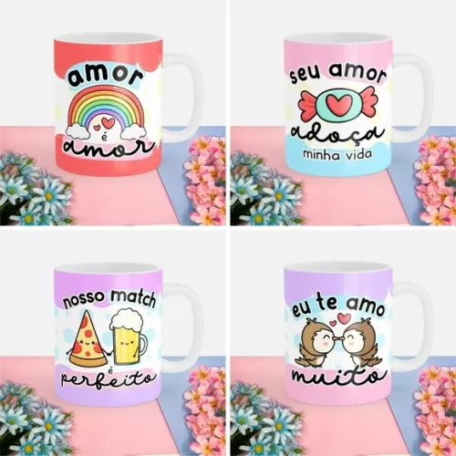 KIT DIGITAL CANECAS NAMORADOS LETTERINHAS – Artes em PDF e PNG