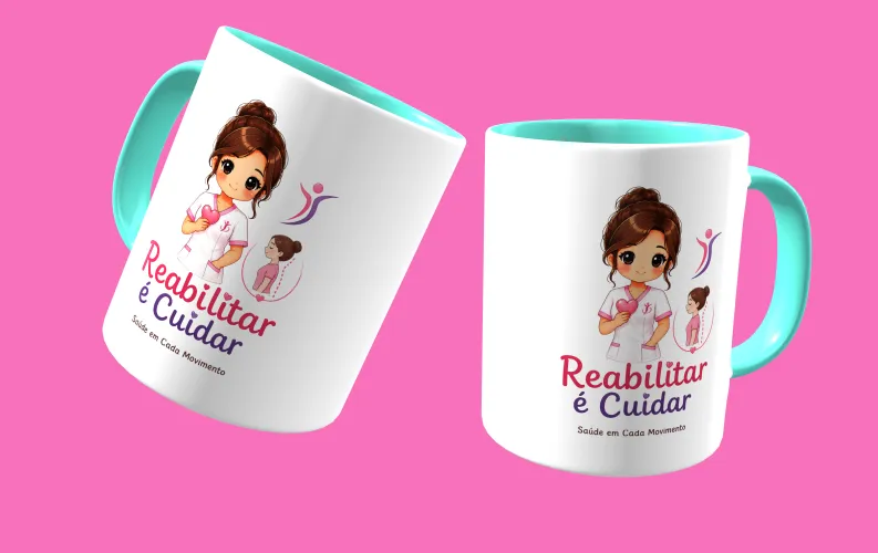 Caneca fofa e estilosa fisioterapia