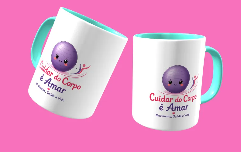 Caneca fofa e estilosa fisioterapia
