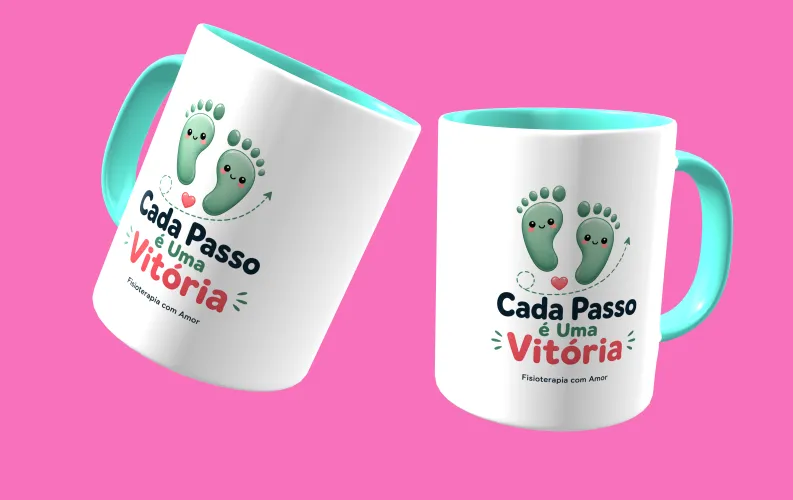 Caneca fofa e estilosa fisioterapia
