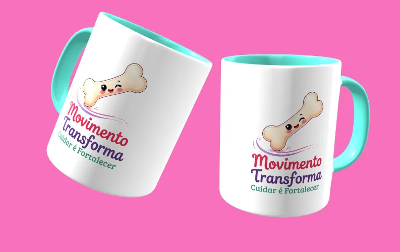 Caneca fofa e estilosa fisioterapia