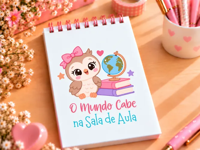 Kit digital com 14 capas para Bloquinhos A6 de Professoras