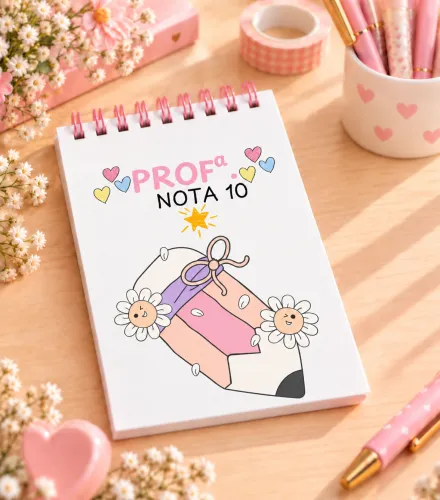 Kit digital com 14 capas para Bloquinhos A6 de Professoras