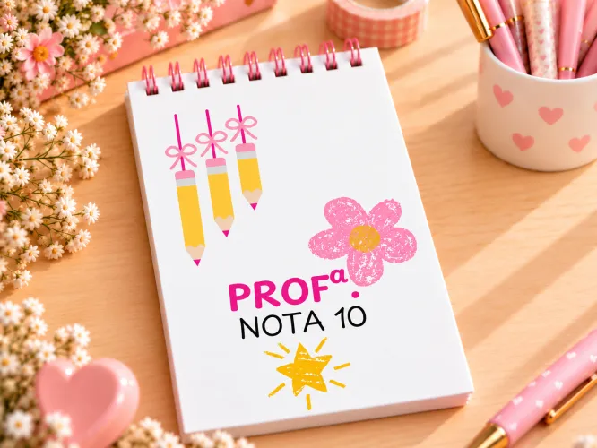 Kit digital com 14 capas para Bloquinhos A6 de Professoras
