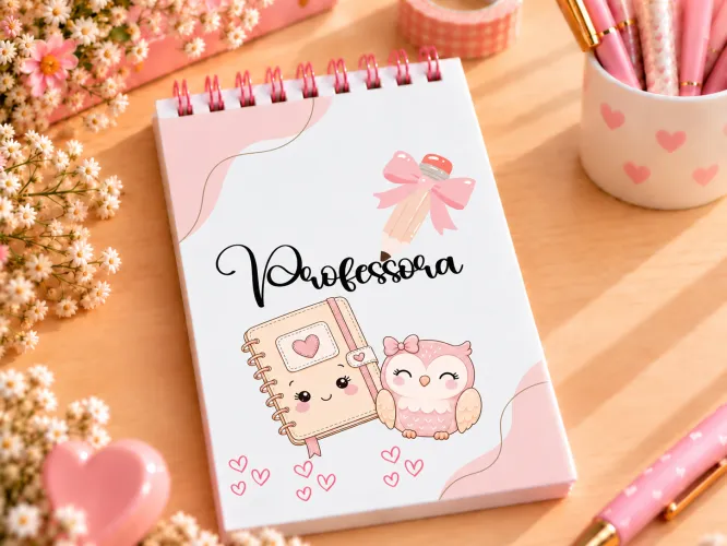 Kit digital com 14 capas para Bloquinhos A6 de Professoras