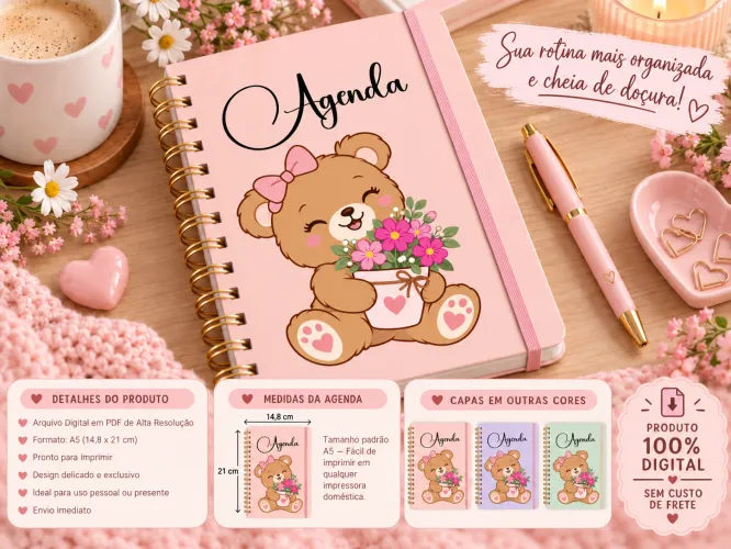 Kit agendas fofas em PDF