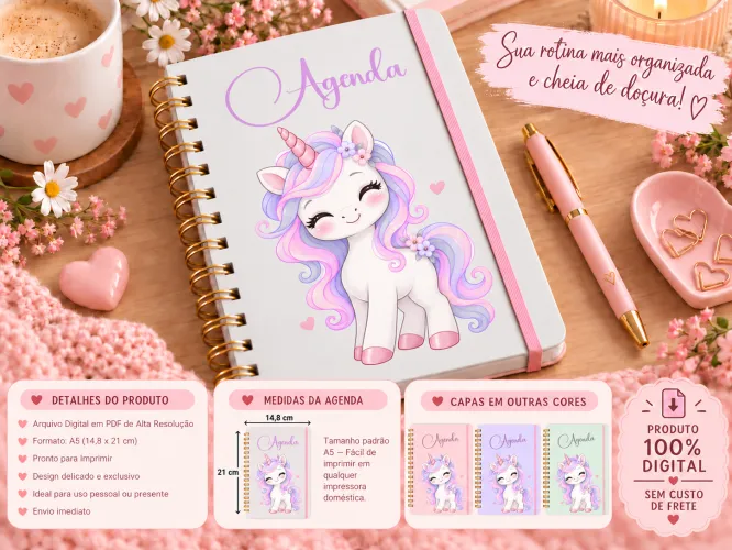 Kit agendas fofas em PDF
