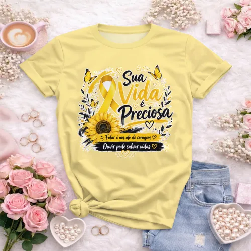 Camisa estilosa  Setembro Amarelo