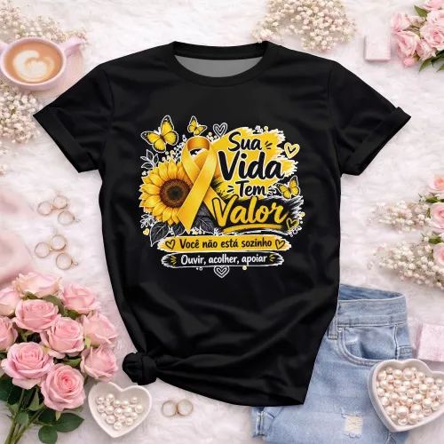 Camisa estilosa  Setembro Amarelo