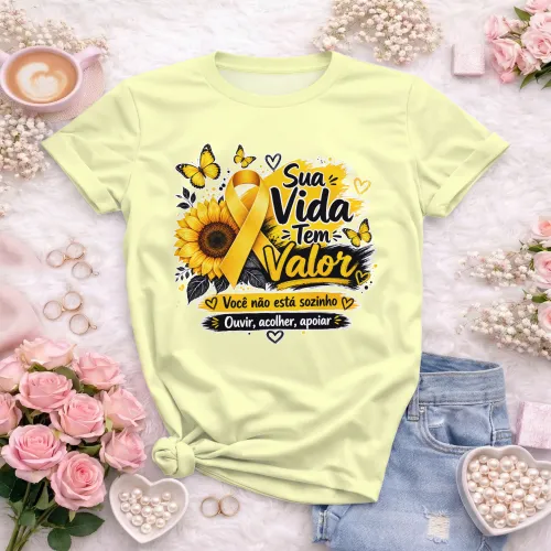 Camisa estilosa  Setembro Amarelo