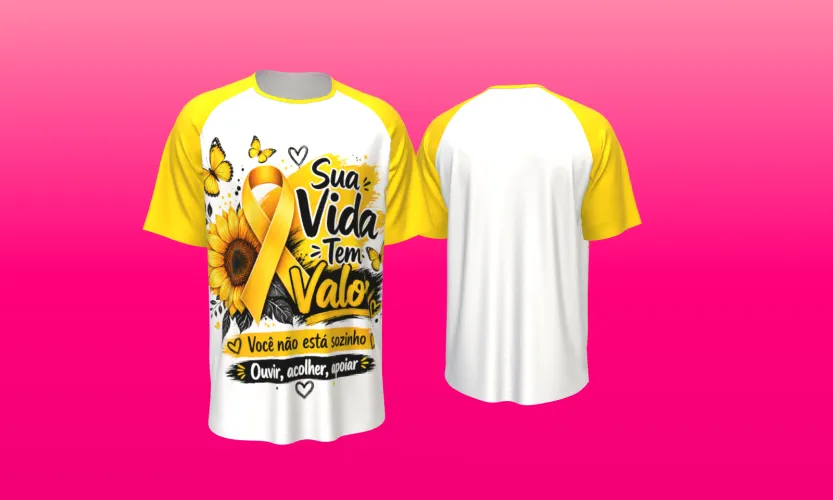 Camisa estilosa  Setembro Amarelo