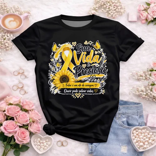 Camisa estilosa  Setembro Amarelo