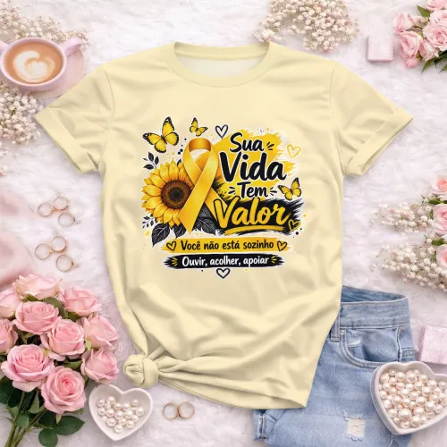 Camisa estilosa  Setembro Amarelo