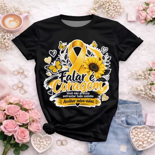 Camisa estilosa  Setembro Amarelo