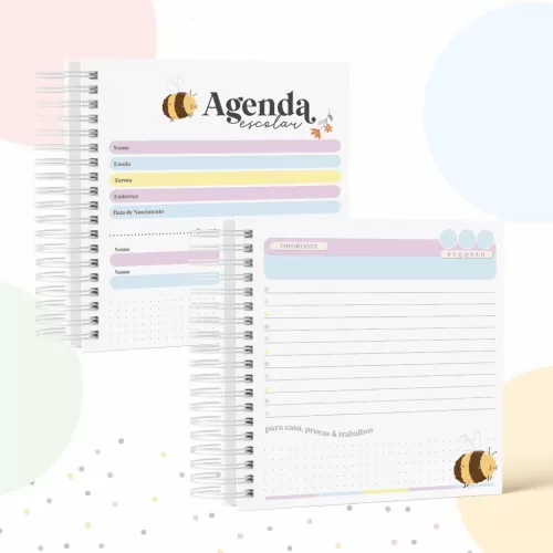 Kit Abelha Teen – Volta às Aulas 2024 (Papel Amado)