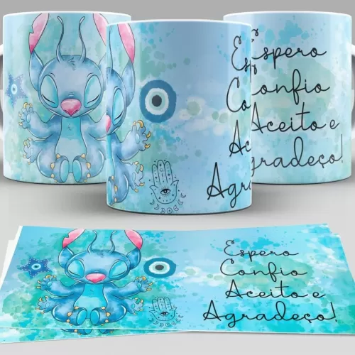 Kit Artes Canecas – Stitch e Angel