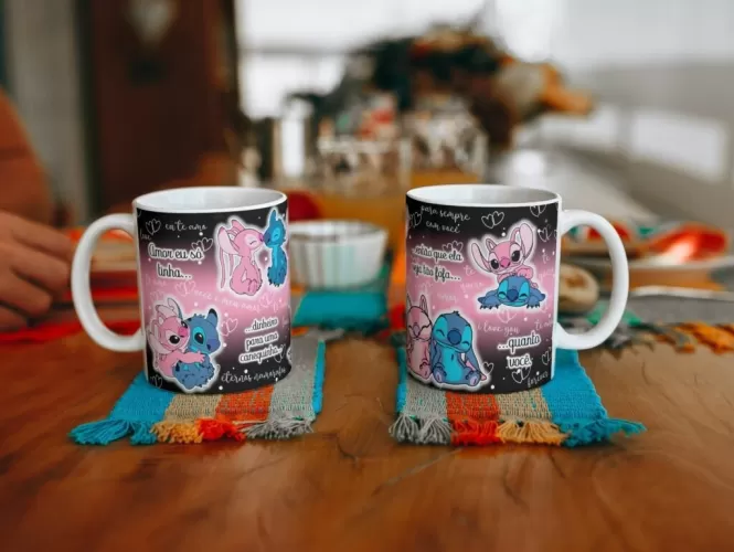 Kit Artes Canecas – Stitch in Love