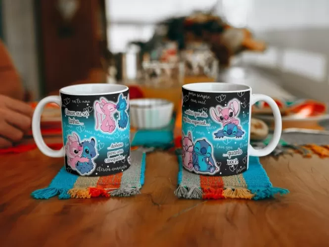 Kit Artes Canecas – Stitch in Love