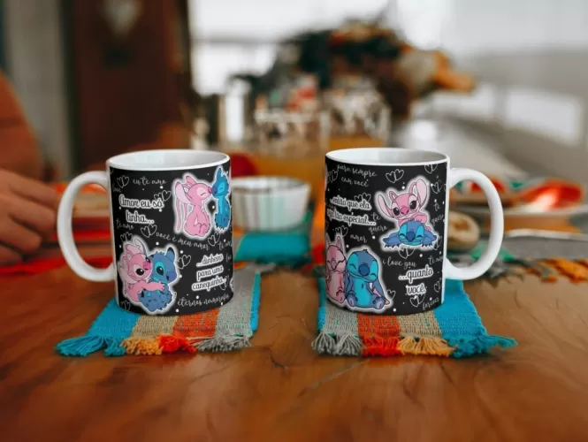 Kit Artes Canecas – Stitch in Love