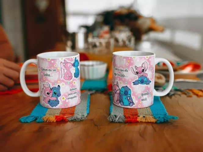 Kit Artes Canecas – Stitch in Love