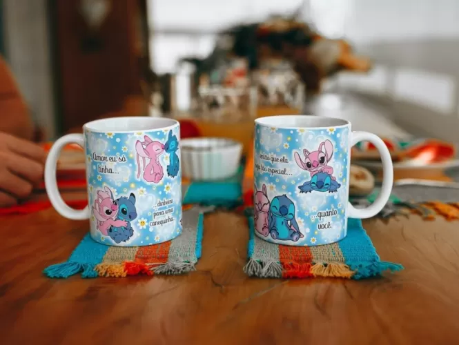 Kit Artes Canecas – Stitch in Love