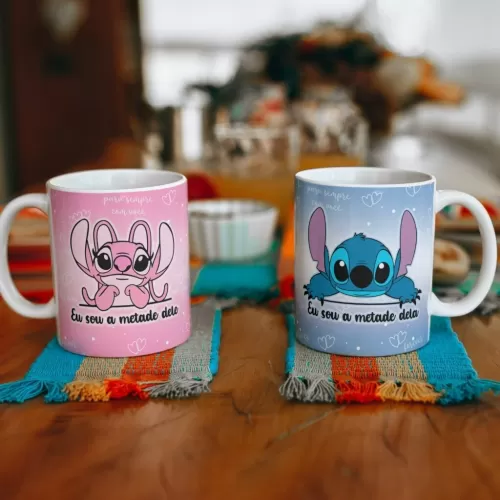 Kit Artes Canecas – Stitch in Love