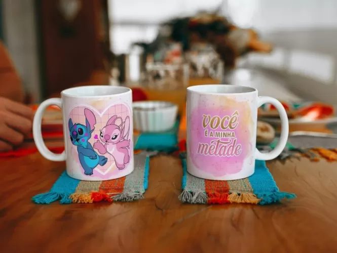 Kit Artes Canecas – Stitch in Love