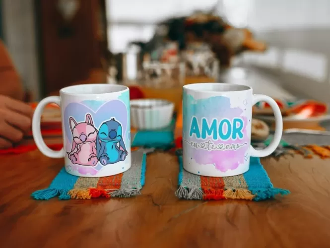 Kit Artes Canecas – Stitch in Love