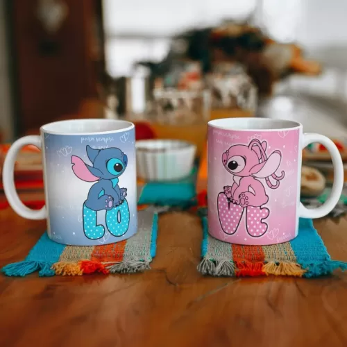 Kit Artes Canecas – Stitch in Love