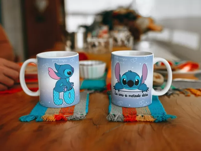 Kit Artes Canecas – Stitch in Love