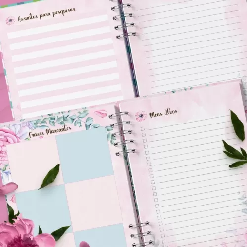 Kit Caderno Escola de Pioneiros JW Feminino Floral