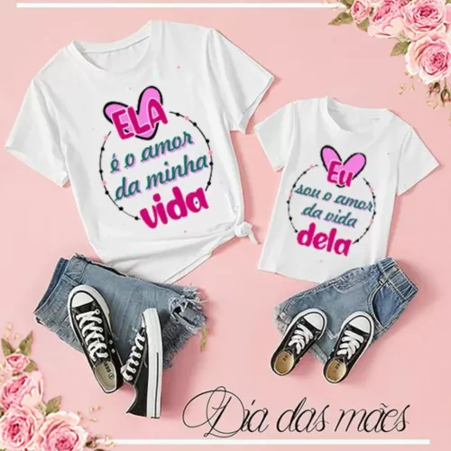 Kit Camisetas Dia das Mães – Mãe e Filho(a)