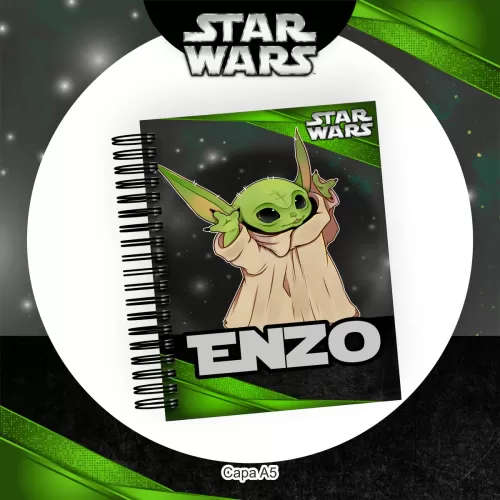 Kit Completo Baby Yoda | Star Wars – Escolar | Saúde – Encadernação – Pamella Vieira