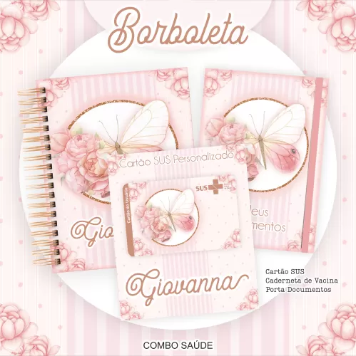 Kit Completo Borboleta – Escolar | Saúde – Encadernação – Pamella Vieira