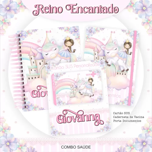 Kit Completo Reino Encantado – Escolar | Saúde – Encadernação 2024 – Pamella Vieira