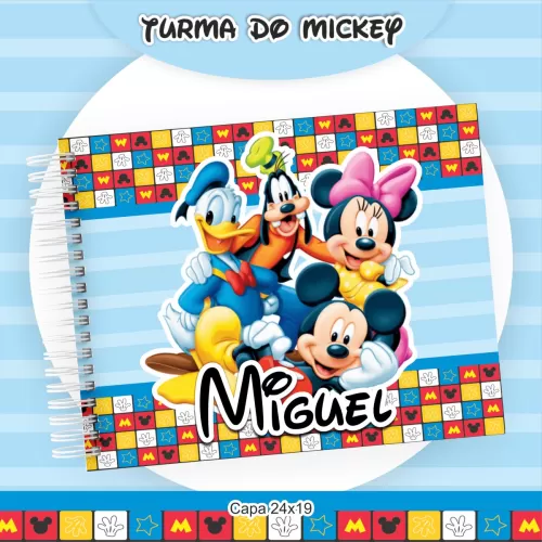 Kit Completo Turma do Mickey- Escolar | Saúde – Encadernação  2024 – Pamella Vieira