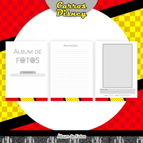 Kit Completo Volta às Aulas 2024 (Encadernação) – Carros Disney – Pamella Vieira