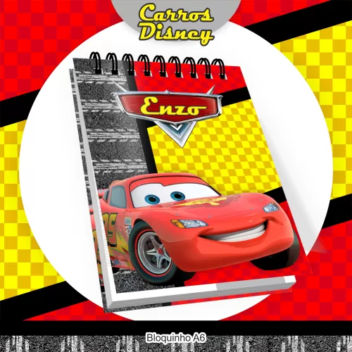Kit Completo Volta às Aulas 2024 (Encadernação) – Carros Disney – Pamella Vieira