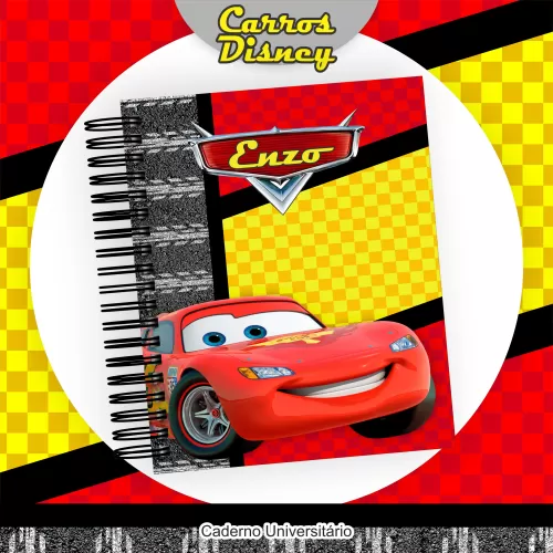 Kit Completo Volta às Aulas 2024 (Encadernação) – Carros Disney – Pamella Vieira