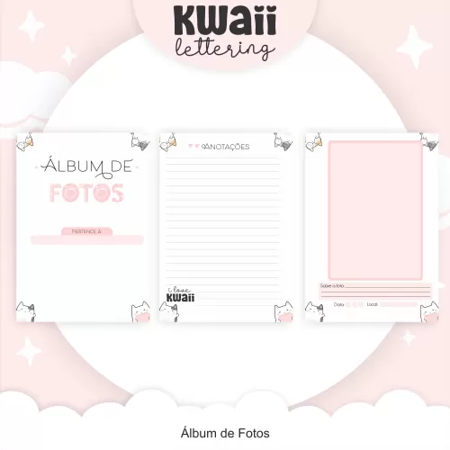 Kit Completo Volta às Aulas 2024 (Encadernação) – Kawaii Lettering – Pamella Vieira