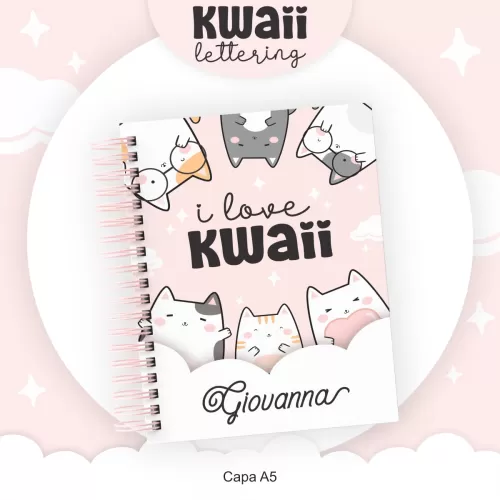 Kit Completo Volta às Aulas 2024 (Encadernação) – Kawaii Lettering – Pamella Vieira