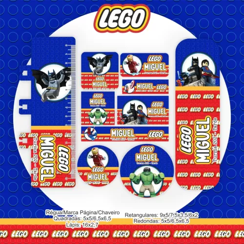 Kit Completo Volta às Aulas 2024 (Encadernação) – LEGO Heróis – Pamella Vieira