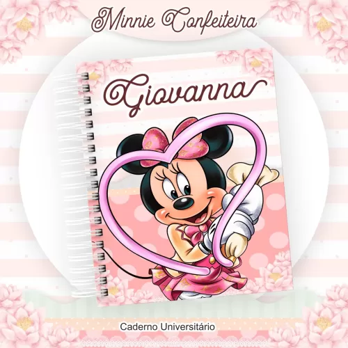 Kit Completo Volta às Aulas 2024 (Encadernação) – Minnie Confeiteira – Pamella Vieira