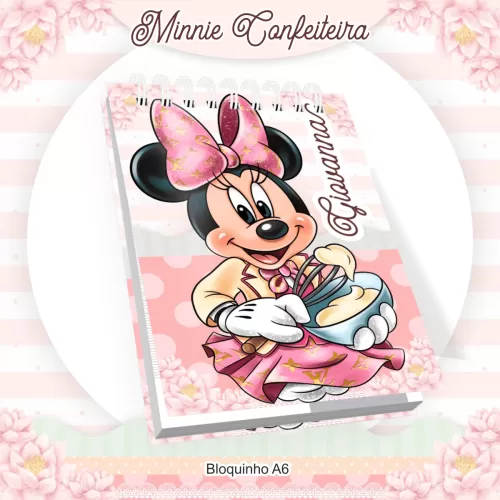 Kit Completo Volta às Aulas 2024 (Encadernação) – Minnie Confeiteira – Pamella Vieira
