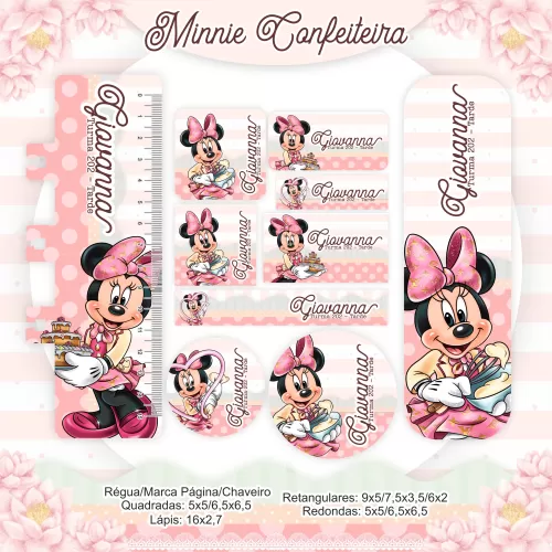 Kit Completo Volta às Aulas 2024 (Encadernação) – Minnie Confeiteira – Pamella Vieira