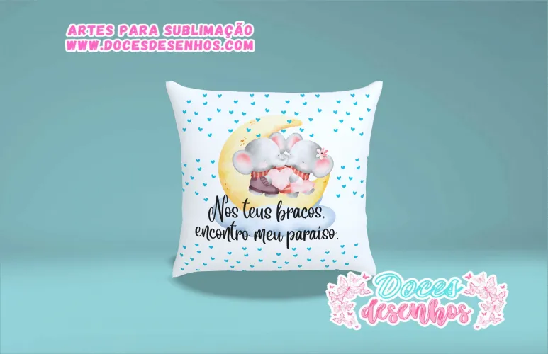 Kit Digital Almofadas Fofas e Românticas para Sublimação
