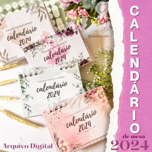 Kit Digital Calendários de Mesa 2024 – Ilustracin