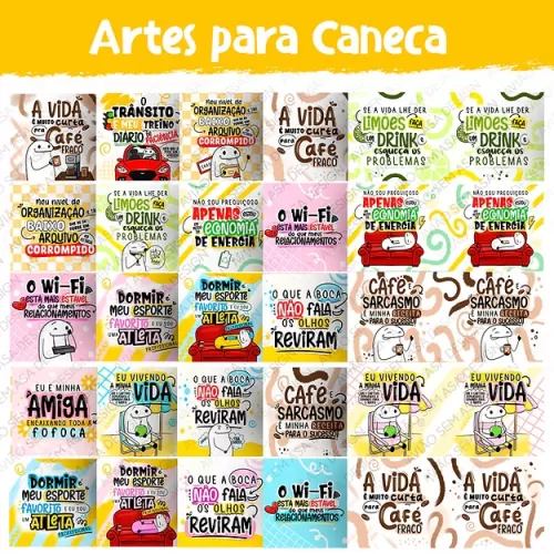 Kit Digital + Estampas Canecas – Dia a Dia (Avião sem Asa)