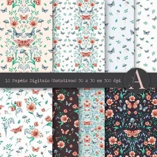 Kit Digital – Florescer – Flores e Borboletas