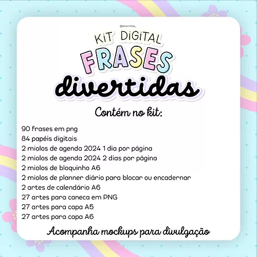 Kit Digital Frases Divertidas – Letterinhas